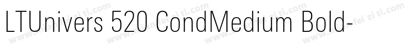 LTUnivers 520 CondMedium Bold字体转换